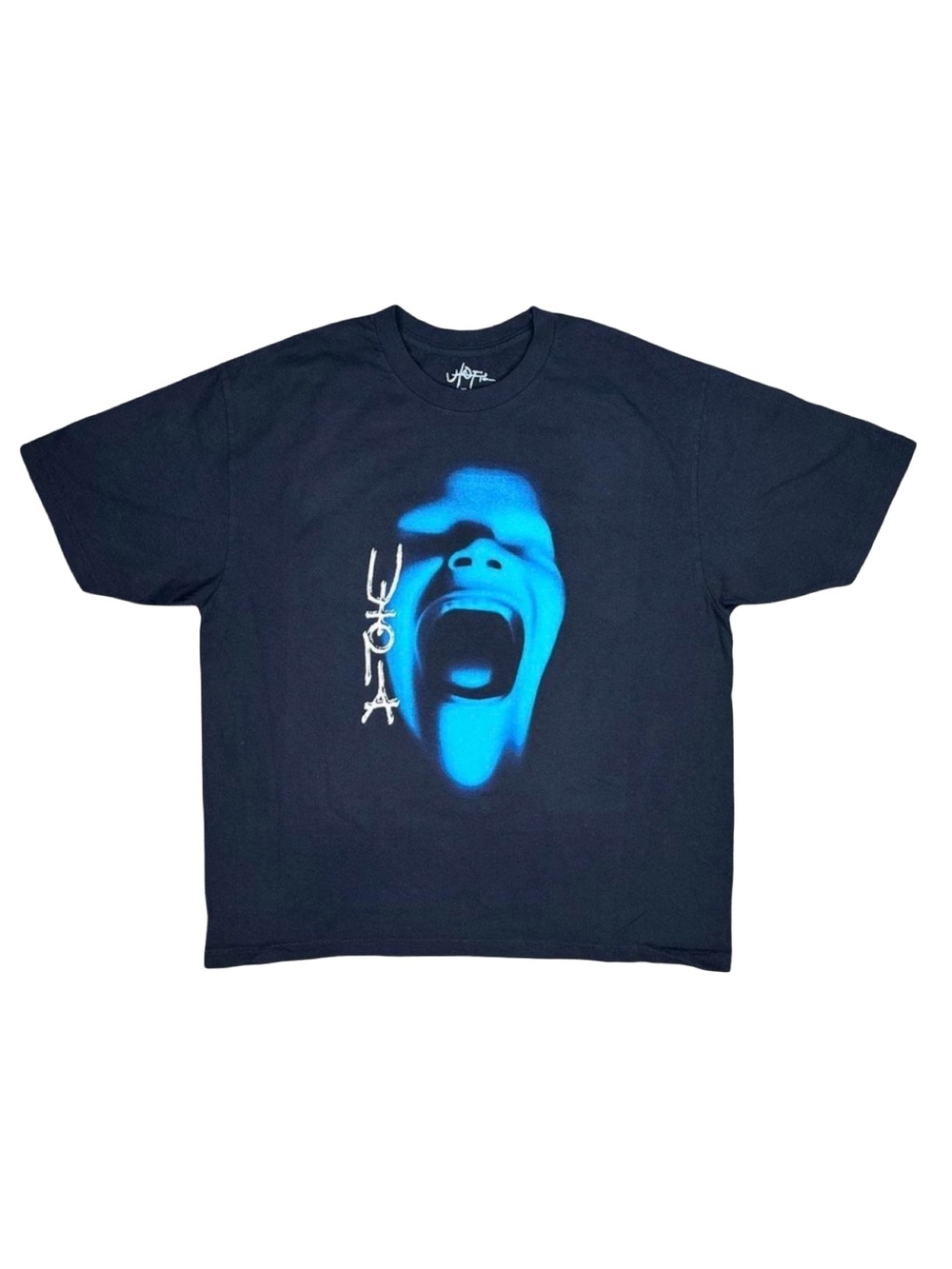 Travis Scott Utopia IV Black Crew Neck Tee - Size XL